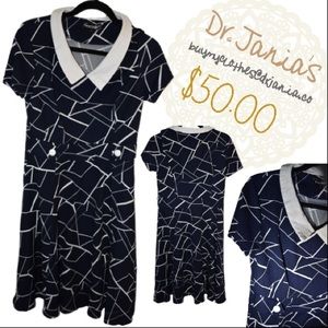 Vintage Blue Dress, with pockets